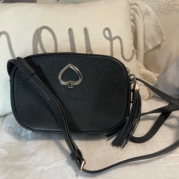 Kate Spade. Leather Black crossbody camera bag. Used once. Like new. - Picture 8 of 11